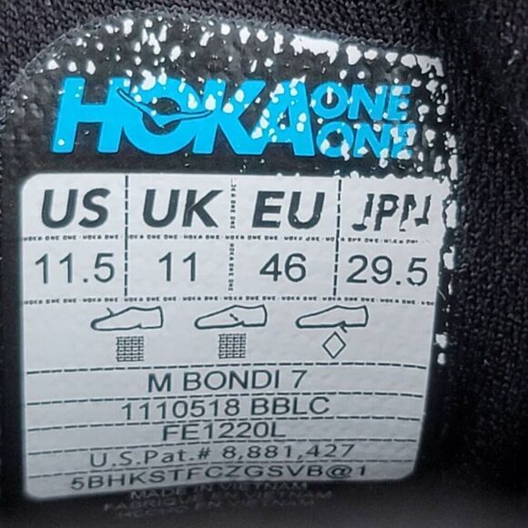 Hoka one one BONDI 7 - Men's Running Shoes  - SIZE  11.5 - Picture 10 of 10